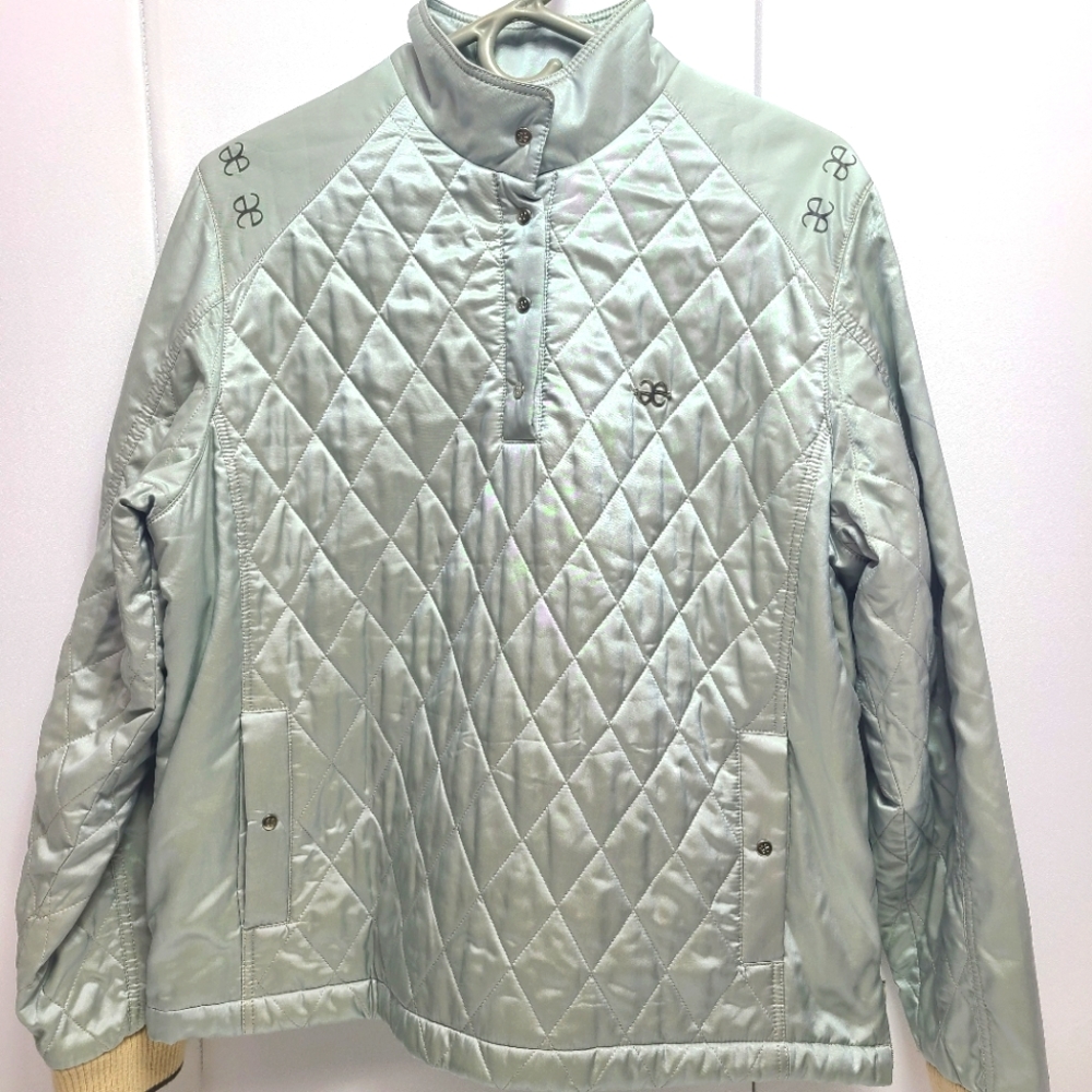 Elegance Paris Sports quilted silver pullover